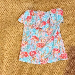 Gorgeous Lilly Pulitzer strapless top